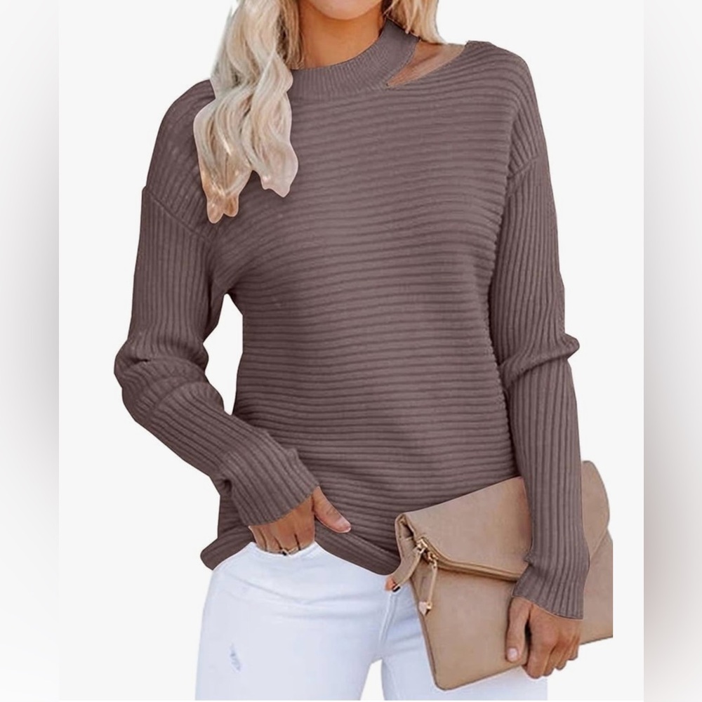 NWOT - Halter neck, off shoulder sweater